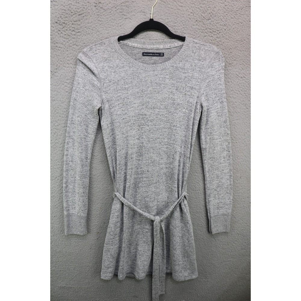 Abercrombie & Fitch Belted Long Sleeve Dress-XS-Viscose Blend-Minimalist-Soft